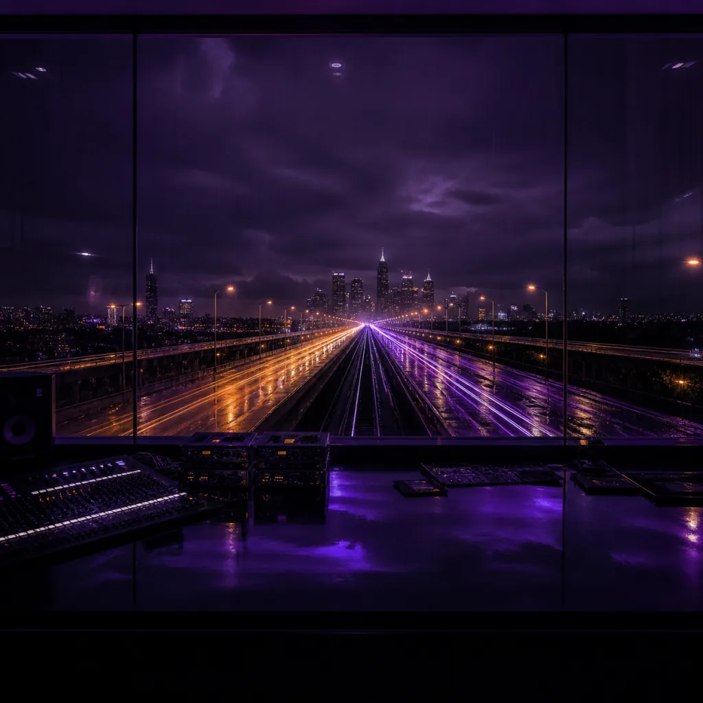 Neon highway artwork for Extended arrangement